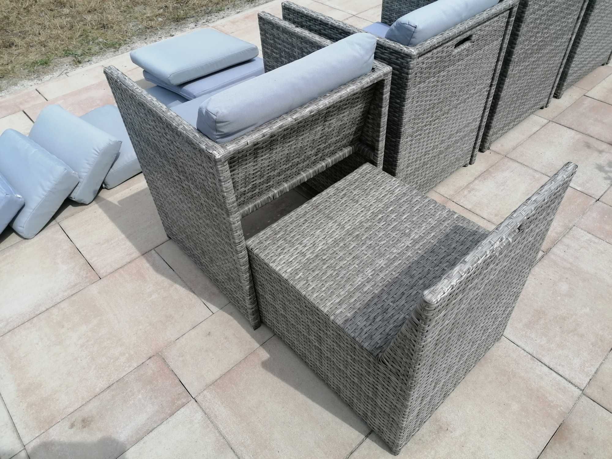 meble tarasowe TECHNORATTAN 8 foteli ogrodowy