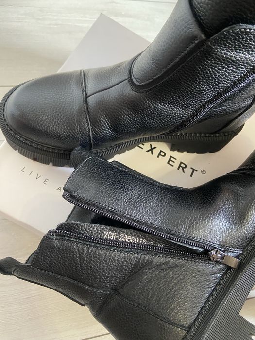 Зимові шкіряні ботинки чоботи шкіра Шкіряні сапоги челсі 38 р