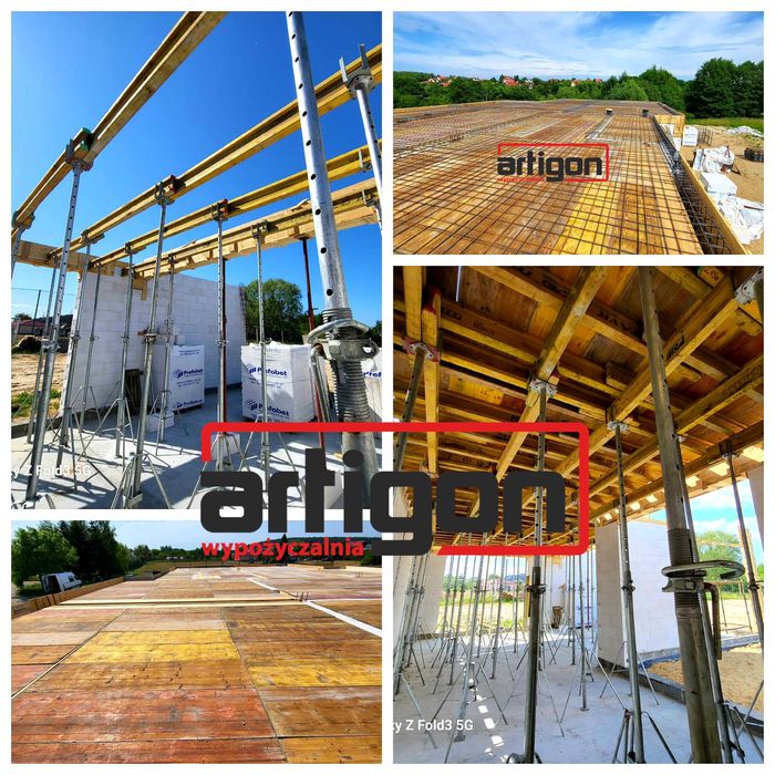 Szalunki stropowe dźwigary stemple podpory wynajem szalunków stempli G