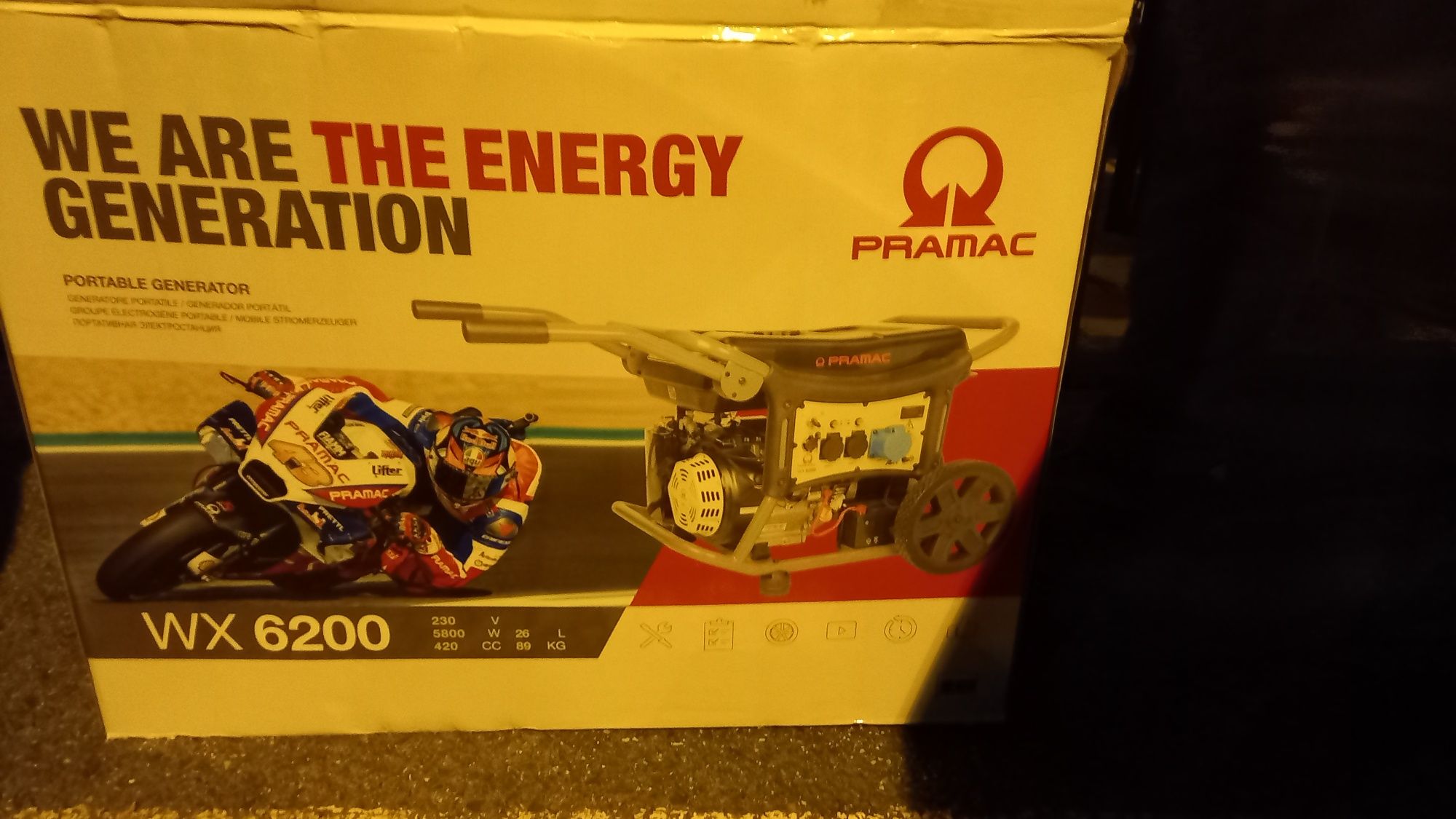 Генератор PRAMAC wx6200 5.8кв 420сс