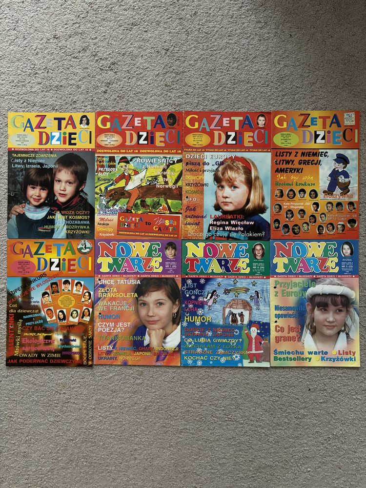 Zestaw gazetek kolorowanki lata 90 + gratis