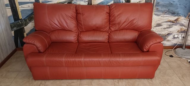 Skórzana kanapa , sofa funkcja spania