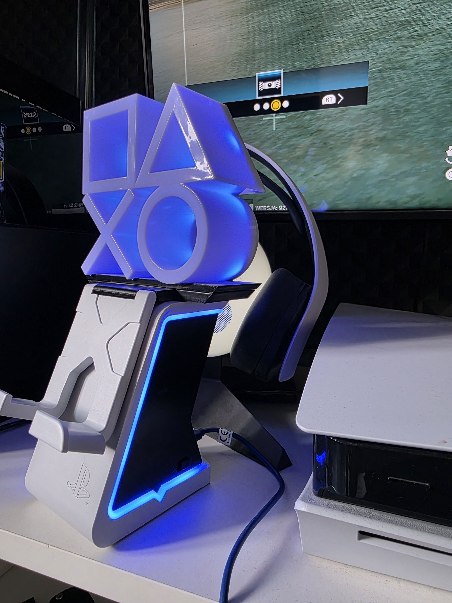 Podstawka na Telefon/Pada LED Playstation