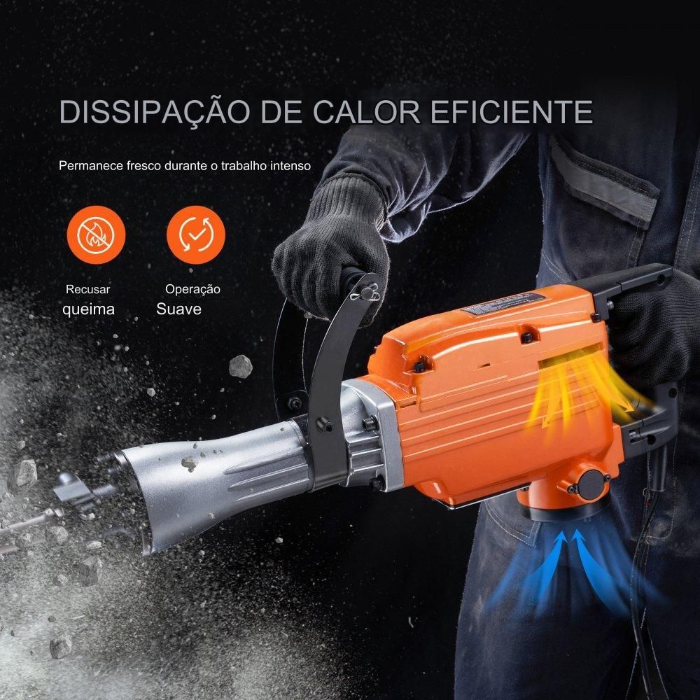 Martelo Demolidor  demoliçao potente 2200W profissional