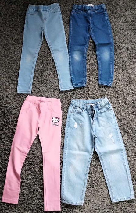 Conjunto 4 Calças Ganga Menina Hello Kitty Jeans 7 Anos