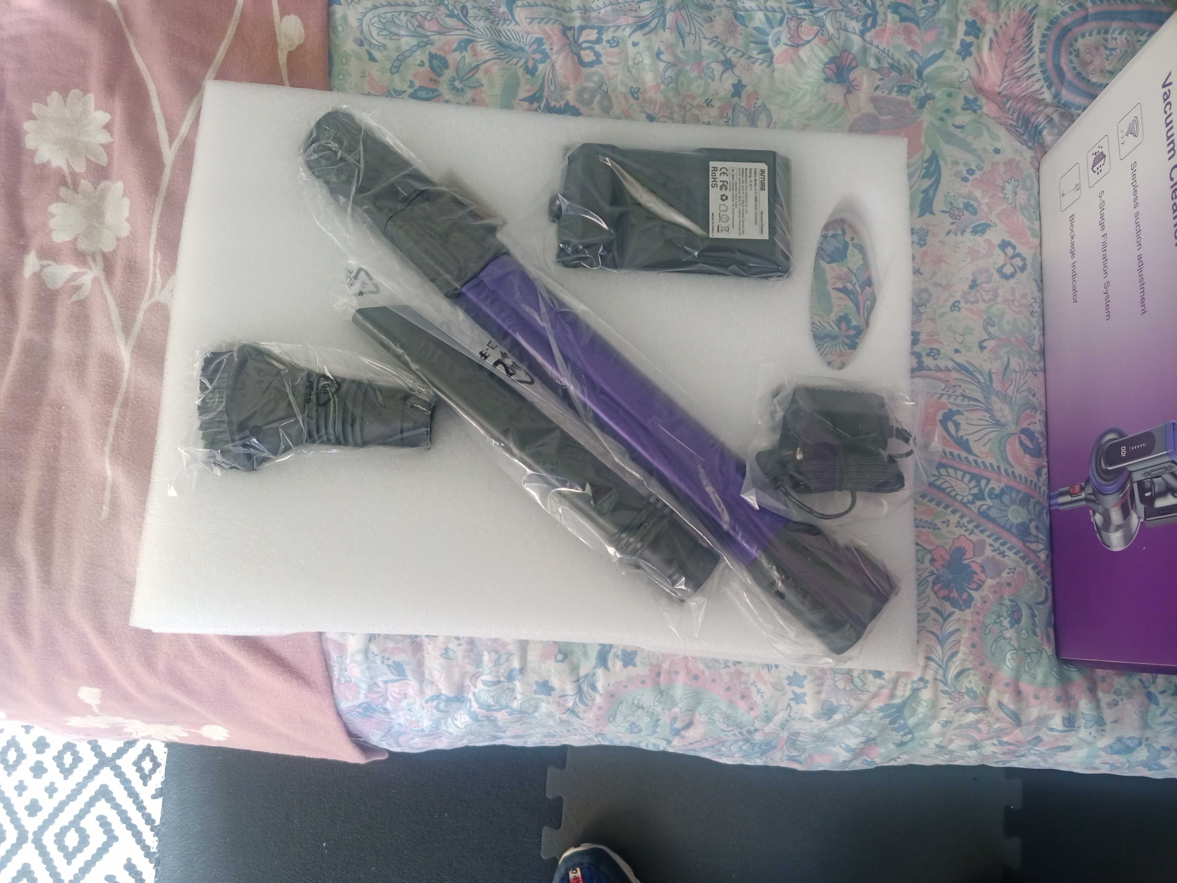 Aspirador sem fio Buture JR400, Portátil, 400W