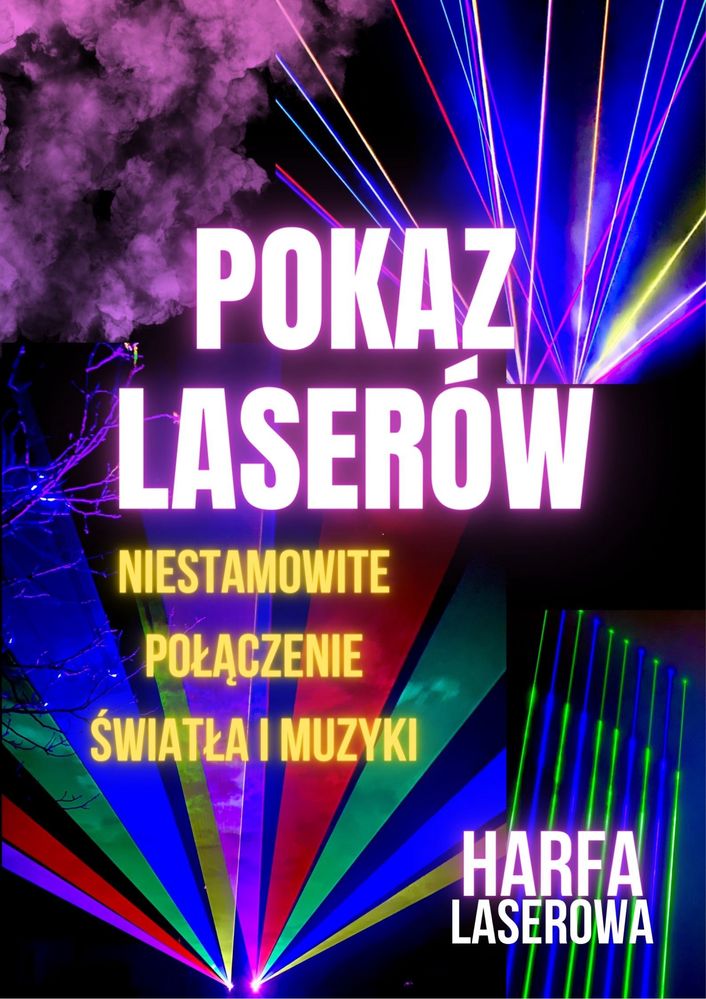 Pokaz Laserowy/Harfa Laserowa /Koncerty/Wesela