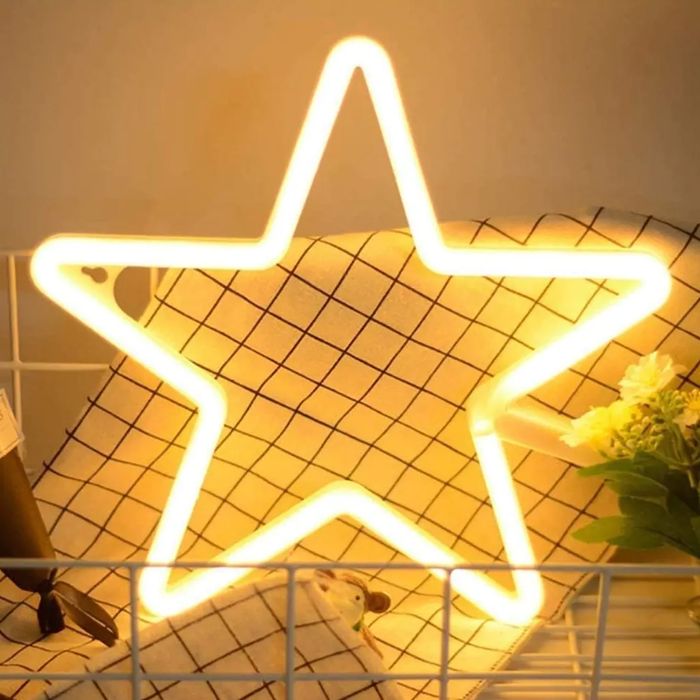 gwiazda led lampka świąteczna neon ozdoba szpic czubek na choinkę 27cm