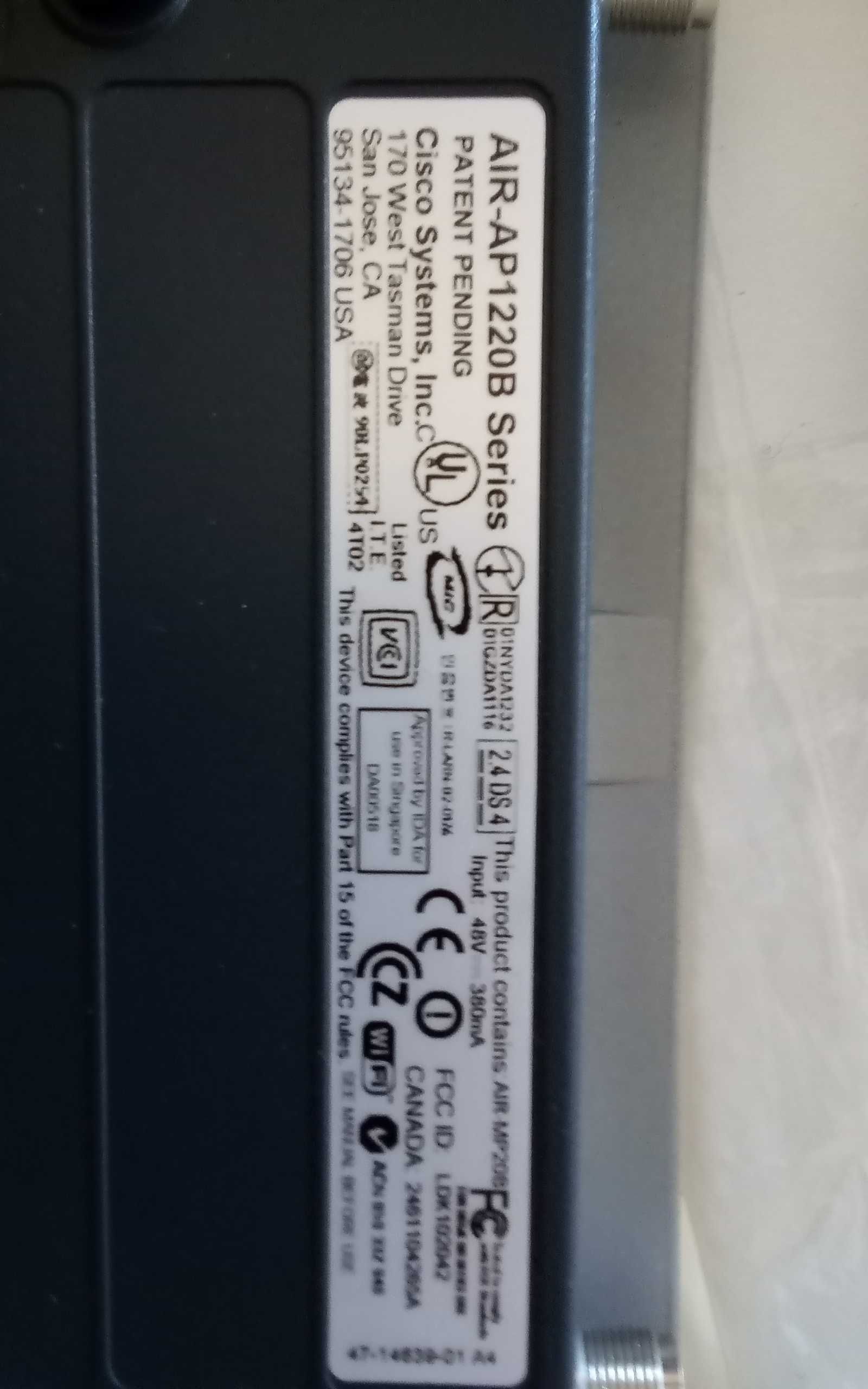 Маршрутизатор Cisco AIR-AP1220B-E-K9, Инжектор Cisco Power AIR-PWRINJ3