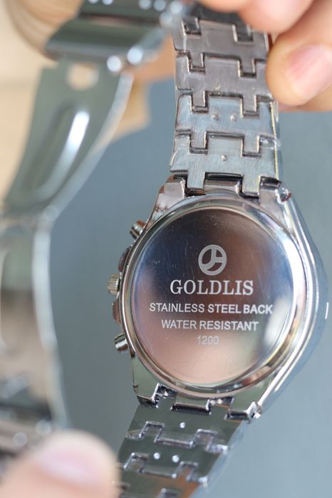 Мужские металлические часы Goldlis серебристые наручные Чоловічий
