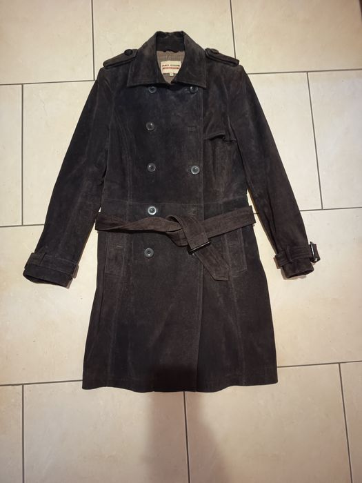 Casaco trench coat Red Code castanho de pele