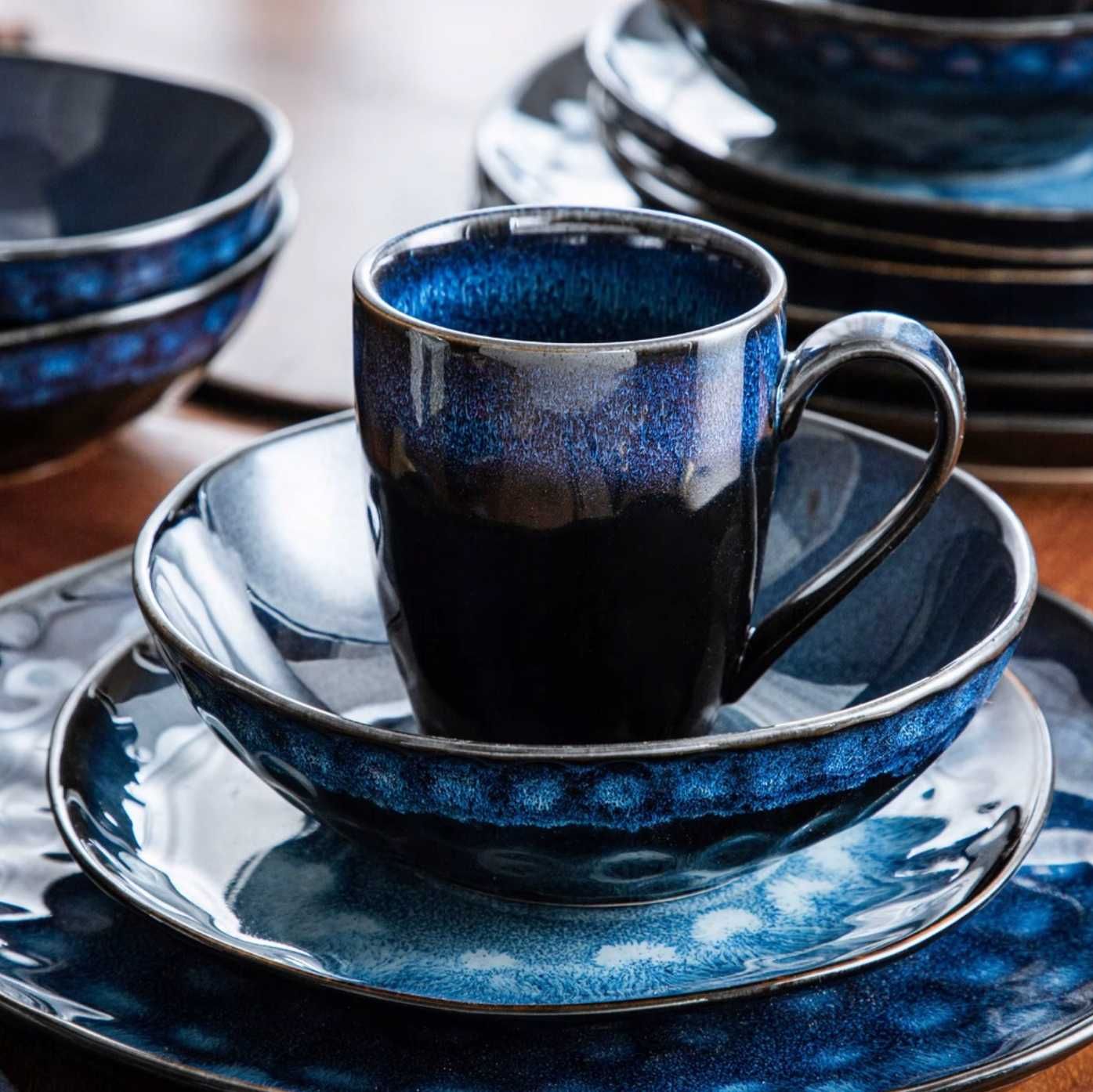 Zestaw obiadowy MALACASA 16 el. porcelana luksusowa elegancja
