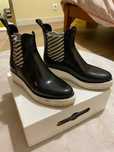 Botins / Galocha de chuva Lemon Jelly 39 preto e branco