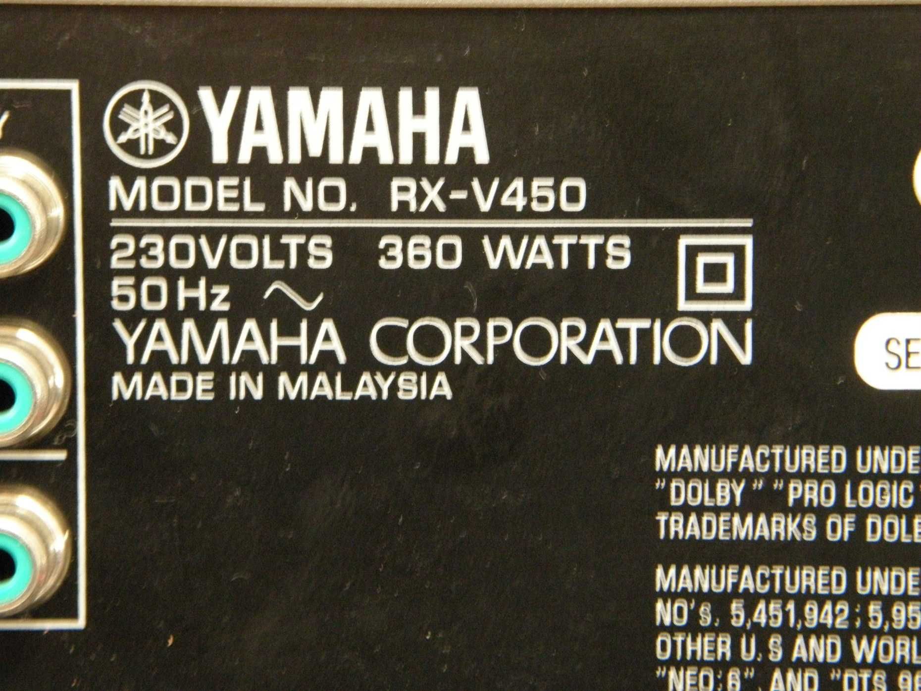 YAMAHA RX-V450 Amplituner z orginalnym pilotem