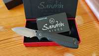 Nóż składany Sandrin Knives Torino V2 CF, Tungsten Carbide 71HRC, CF