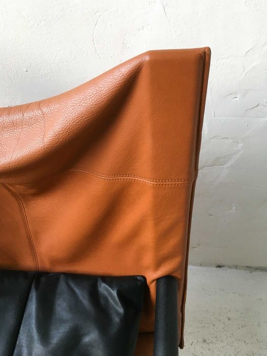 Ligne Roset fotel Zen proj. Claude Brisson skóra lata 80 vintage #5