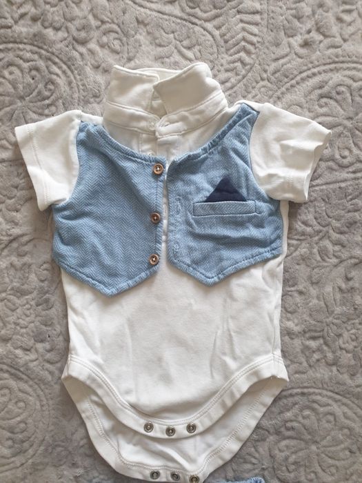 Komplet "garnitur" body z krótkim rękawem + spodnie Cool Club r. 62