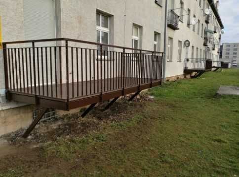 antresola wewnętrzna, balkon dostawny, balkon wiszący, taras dostawny