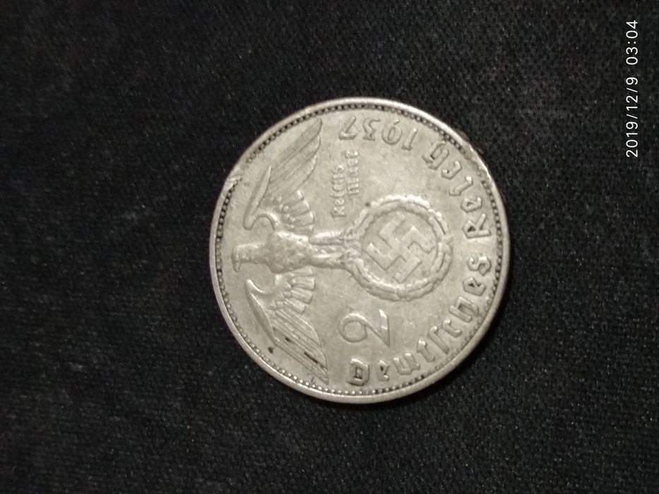 2 рейхсмарки (reichsmark) 1937 года
