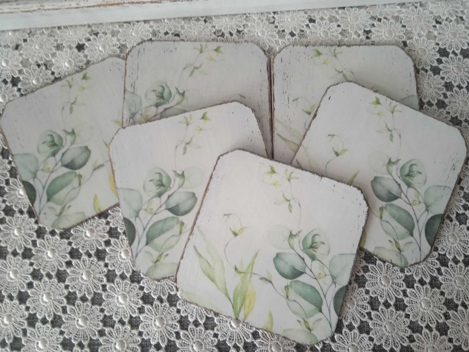 Podkładki pod kubki 6 szt. Zapakowane na prezent