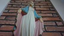 Figura sakralna z gipsu lata 70 Matka Boska 70cm.