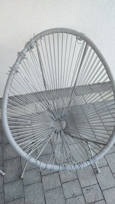 Dwa fotele fotel Acapulco ogrodowe do renowacji homla szare