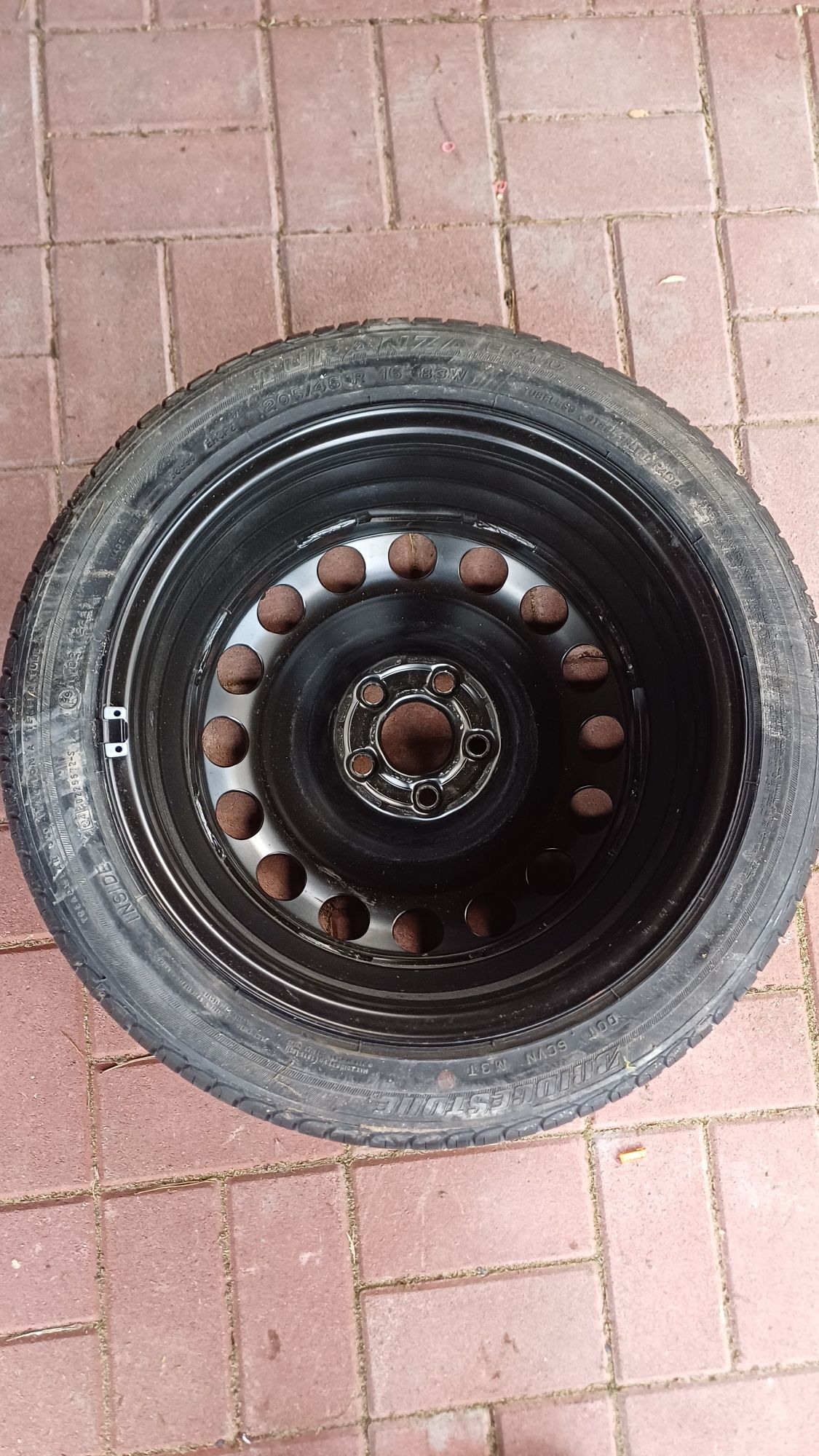 Koło zapasowe 16'' . 205/45 R16.skoda roomster+wkład