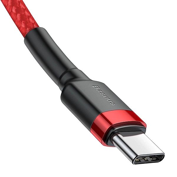 Kabel Baseus CATKLF-H09 USB-C - USB-C PD QC 60W 3A 480Mb/s 2m - czerwo