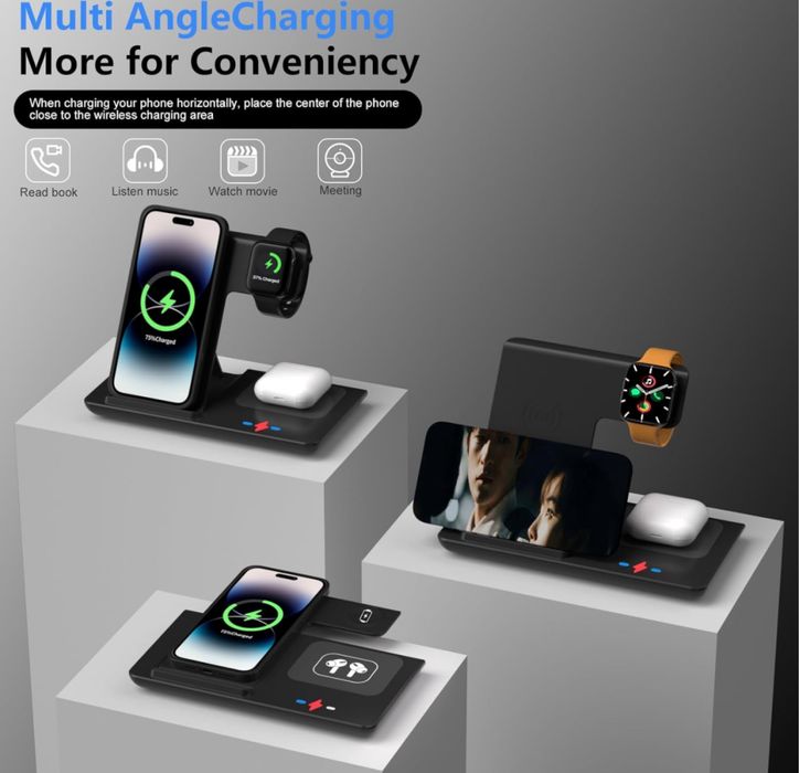 Carregador sem dios 3 em 1