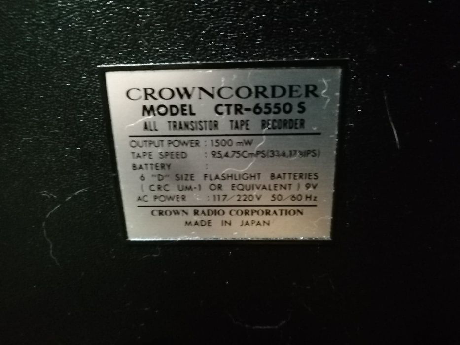 Crowncorder CTR-6550 S Reel to Reel