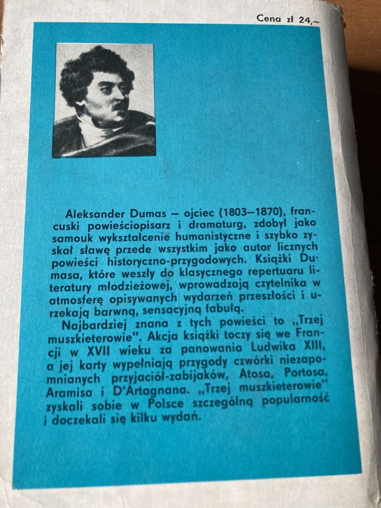 Książka pt,,Trzej muszkieterowie” 1969 rok