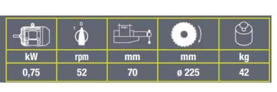Przecinarka Tarczowa do metalu Macc K225 45x70mm powystawowa