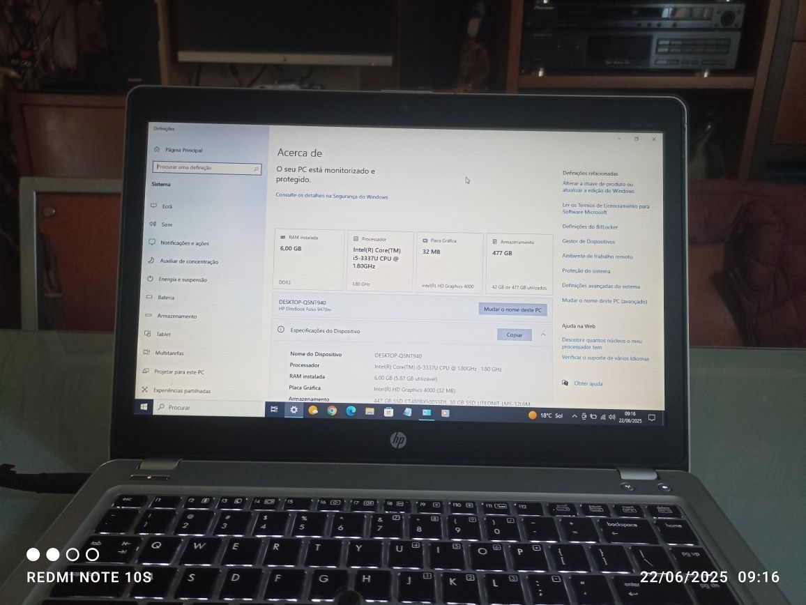 Hp Elititebook fólio 9470M Pro I5