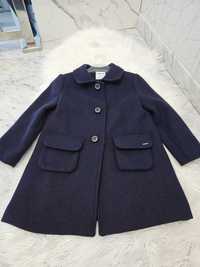 Elegancki płaszcz Mayoral dla dziewczynki granat płaszczyk r. 110.