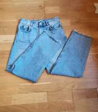 Spodnie jeans 7/8 szersza nogawka