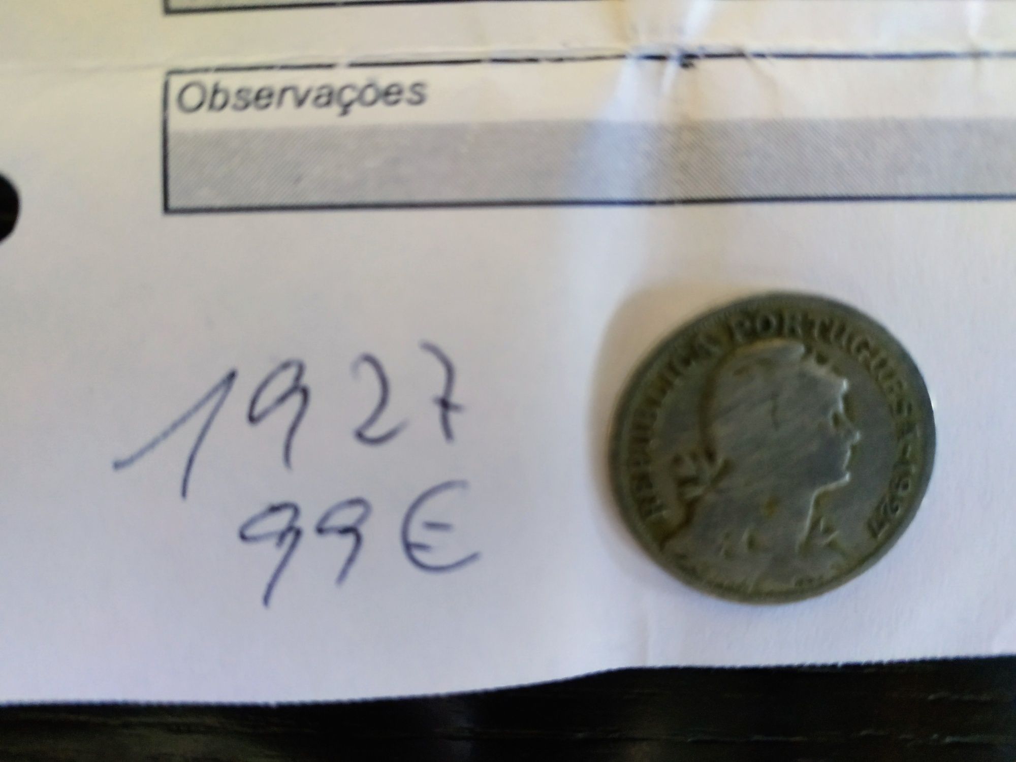 Moedas de 50 centavos 1927 ( Alpaca)