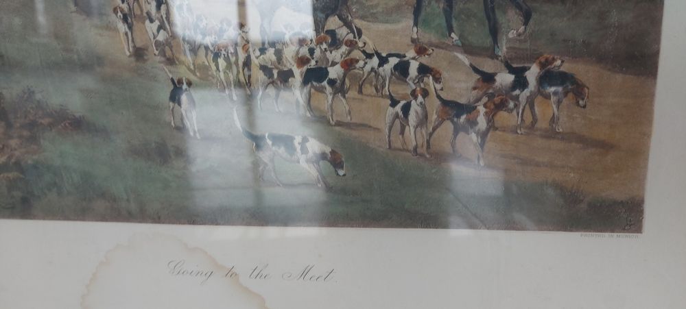 Obrazy litografie myśliwskie stare