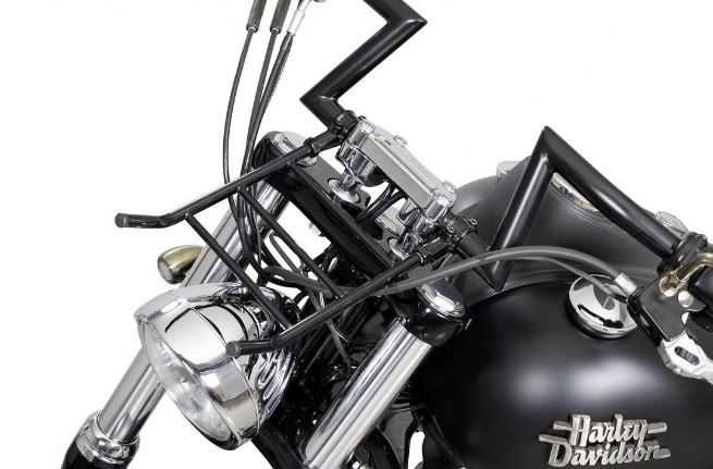 Suporte frontal de bagagem para guiador frente chopper mota