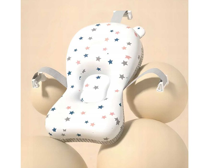 Wanienka Dla Dzieci Niemowląt Składana z Termometrem LCD i Poduszką