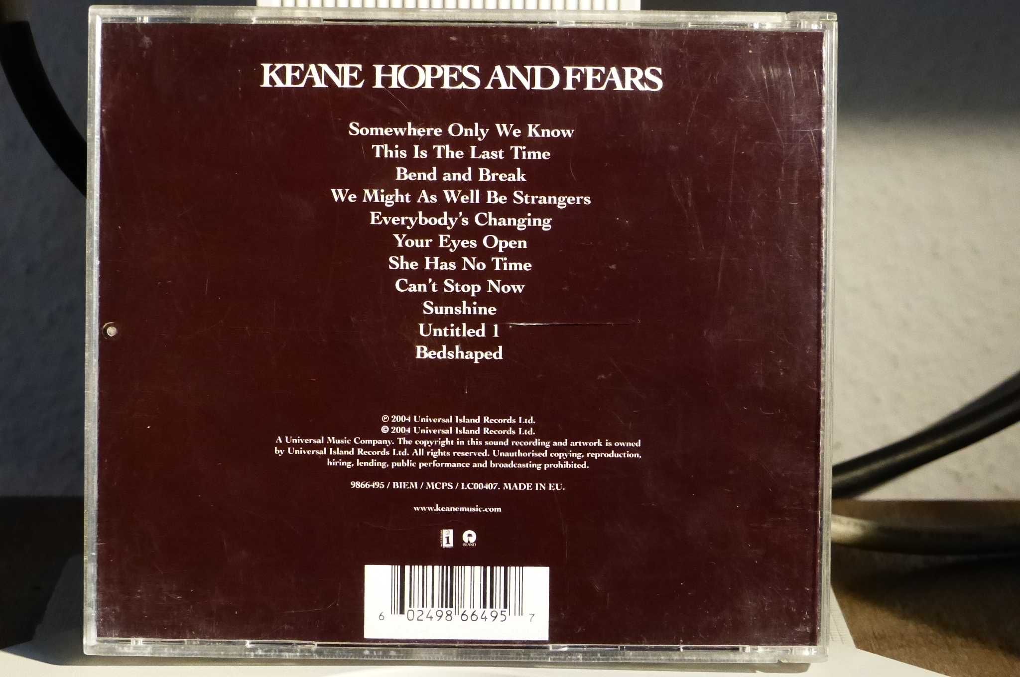 CD Keane – Hopes And Fears / bdb-