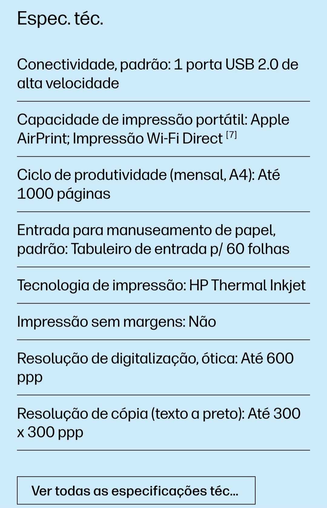 Impressora/Digitalizador HP DeskJet 3760 - Nova
