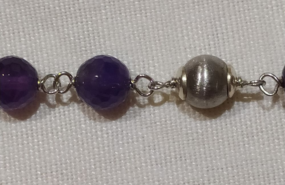 Colar em prata e pedras ametistas Eugénio Campos