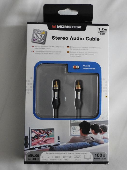 Новый Monster Stereo Audio Cable кабель 1.5м в упаковке