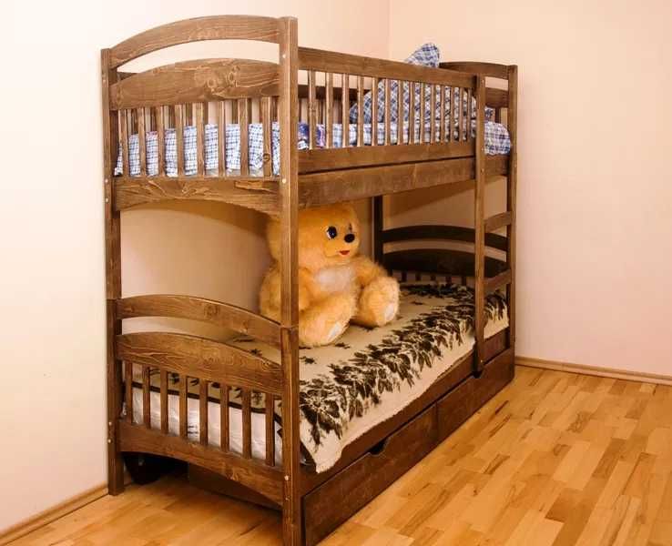 Двохярусне ліжко Каріна від ВИРОБНИКА в комплекті ящики + матраци