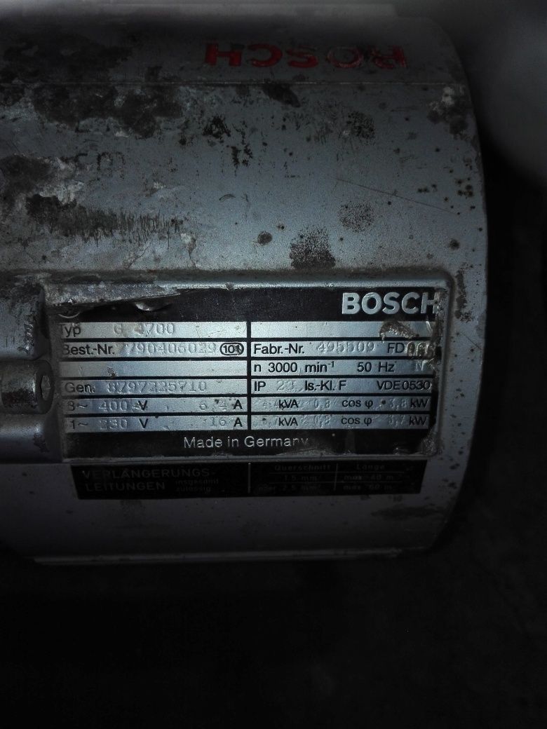 Agregat prądotwórczy BOSCH 4,7 KW 3 fazy