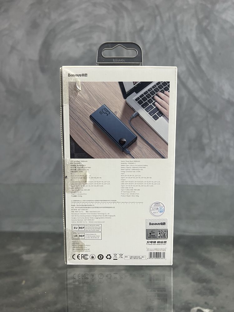 СУПЕР ЦІНА 65w 20000mah baseus павербанк adaman metal акумулятор