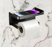 Uchwyt na papier toaletowy z praktyczną szufladką na telefon