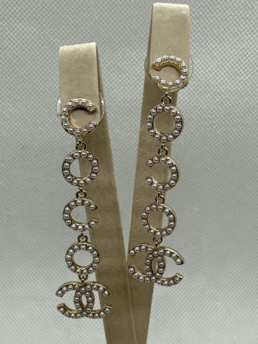 Серьги бижутерия Chanel сережки Шанель
