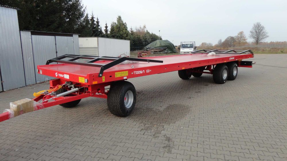 Przyczepa Laweta Platforma do bel balotów trzyosiowa Metal-fach T009