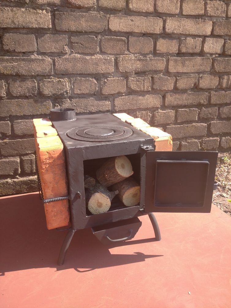 Печь буржуйка, отопитель на дачу в дом, автономная печь для еды